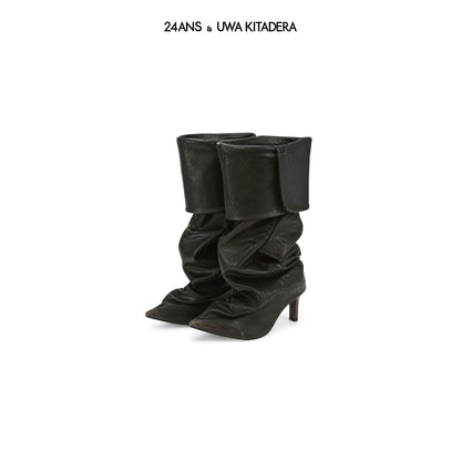 24ans_Pointed_Toe_Platform_Slouch_High_Heel_Pu_Women&