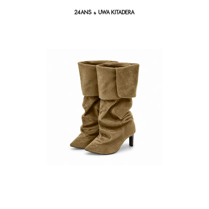 24ans_Pointed_Toe_Platform_Slouch_High_Heel_Pu_Women&