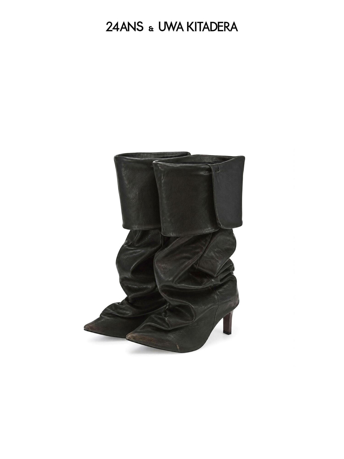 24ans Pointed Toe Platform Slouch High Heel Pu Women&