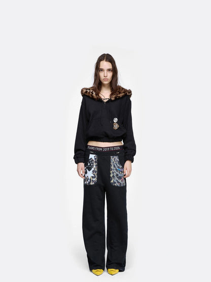 24ans Printed Pocket Casual Pants Pants