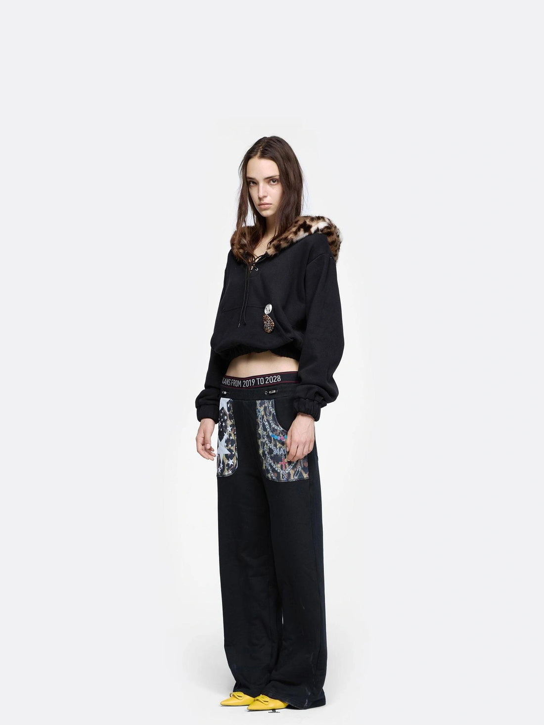 24ans Printed Pocket Casual Pants Pants