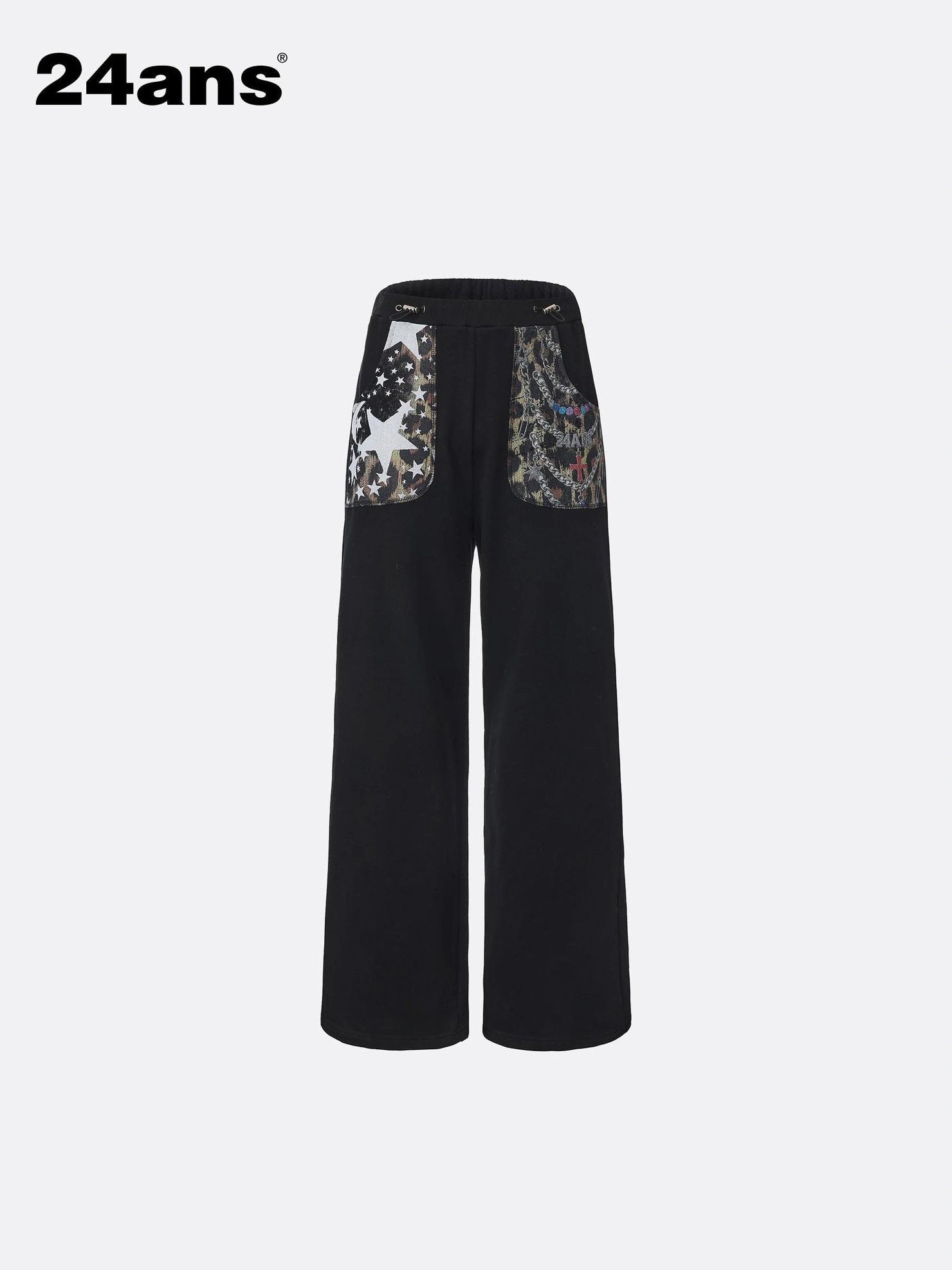 24ans Printed Pocket Casual Pants Pants