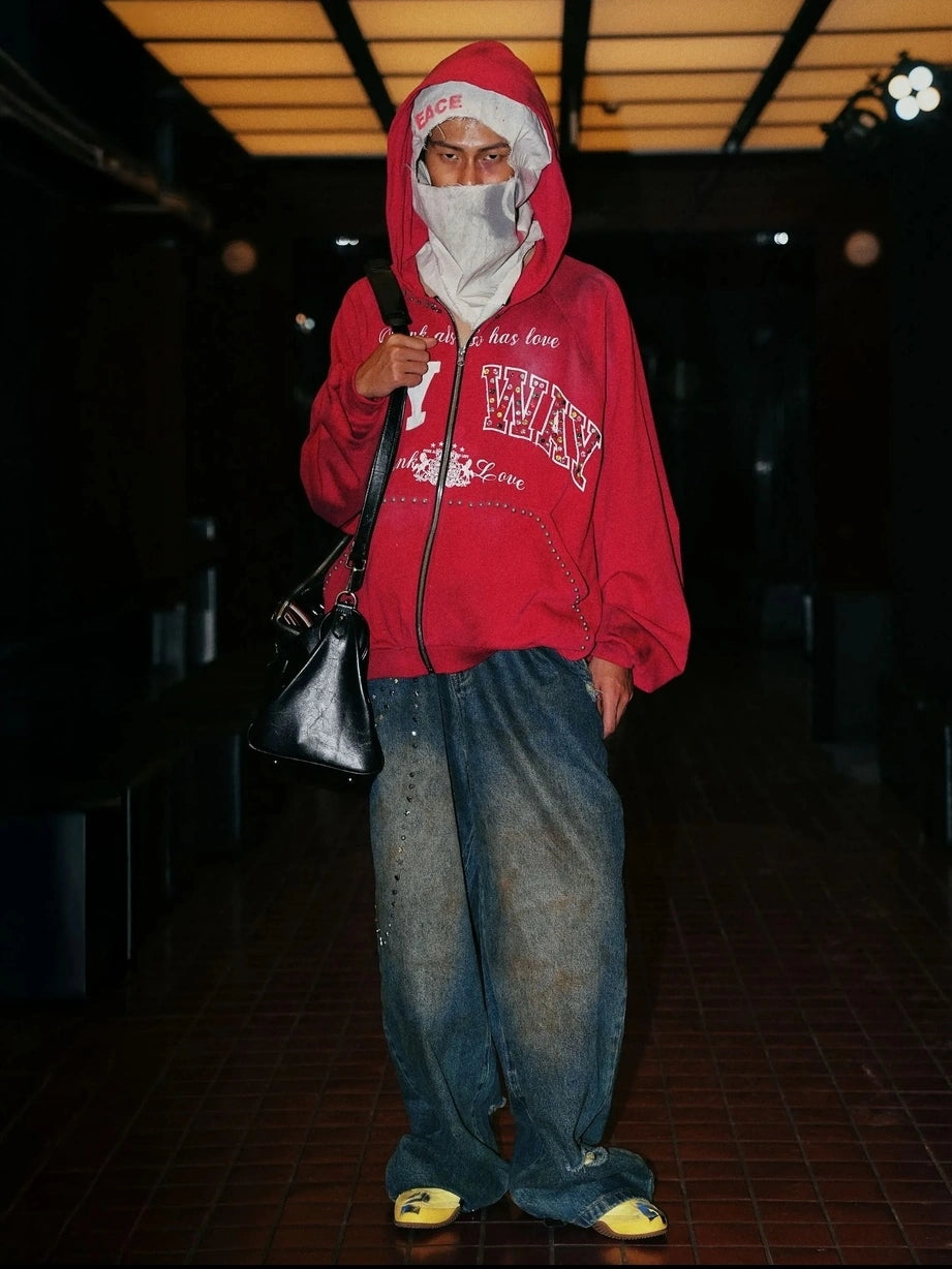 24ans Punk Love Cotton Hoodie Hoodies/Sweatshirt