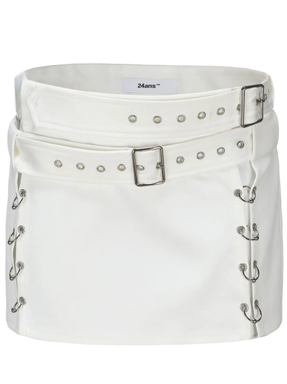 Punk Mini Skirt In Black And White