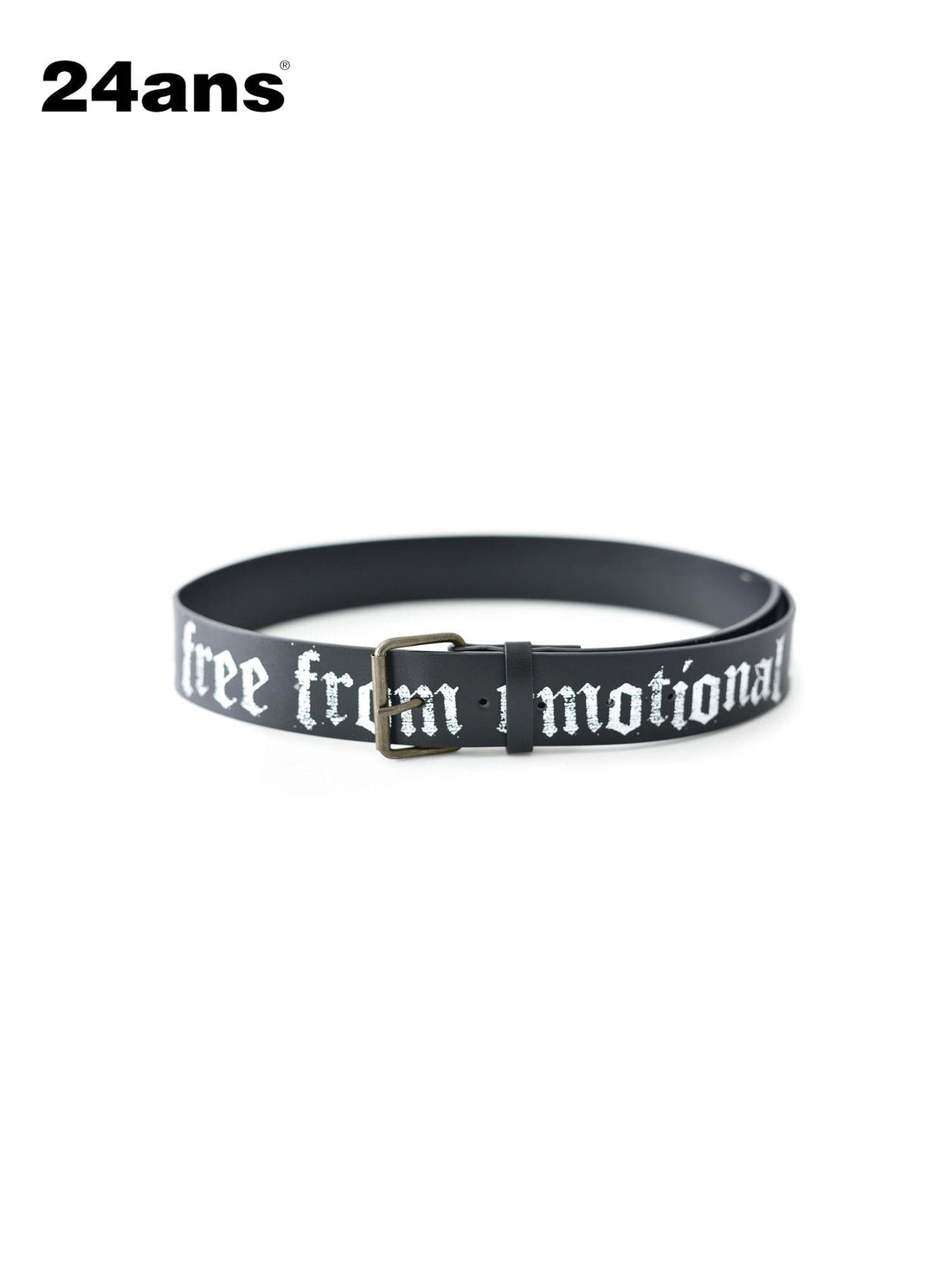 24ans Punk Slogan Custom Belt Black Red
