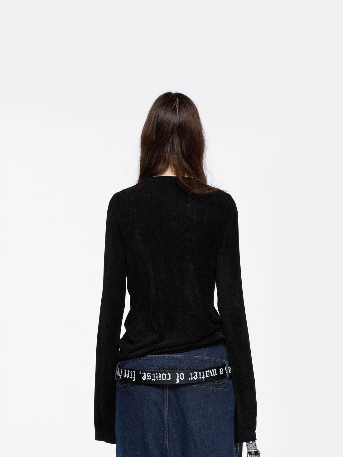 24ans Punk Slogan Custom Belt Black Red