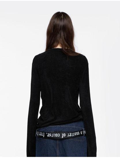 24ans Punk Slogan Custom Belt Black Red