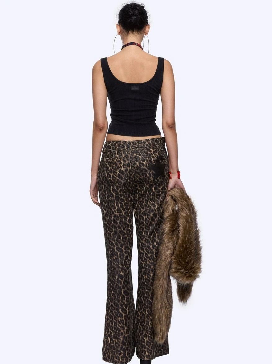 ALINNV STUDIO Punk Strap Rivet Patchwork Vest Tank Top/Camisole