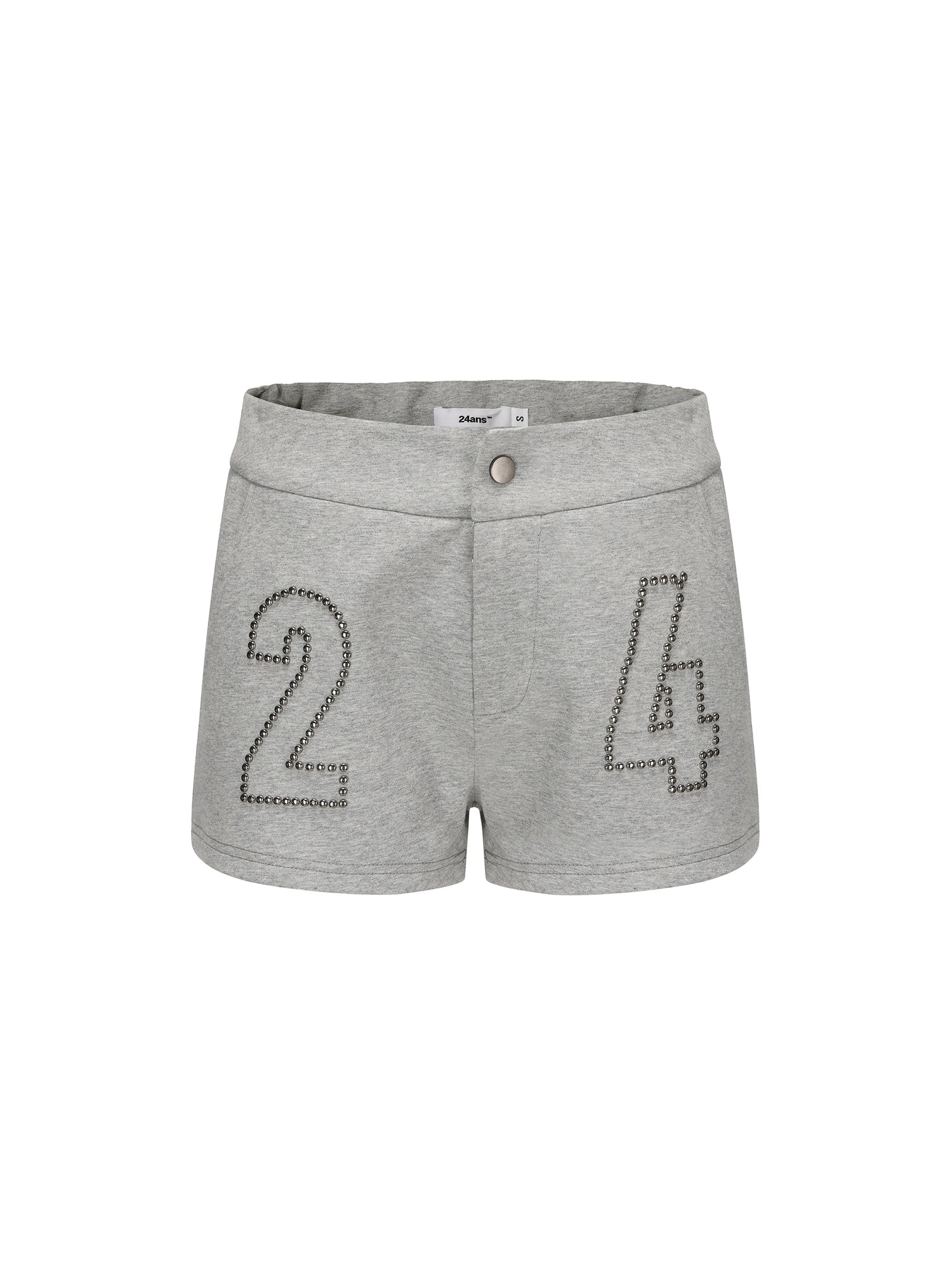 24ans_Punk_Stud_Logo_Embroidered_Denim_Shorts_MISSTT