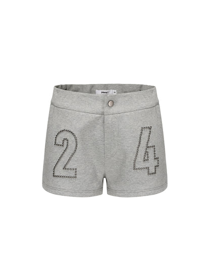 24ans_Punk_Stud_Logo_Embroidered_Denim_Shorts_MISSTT