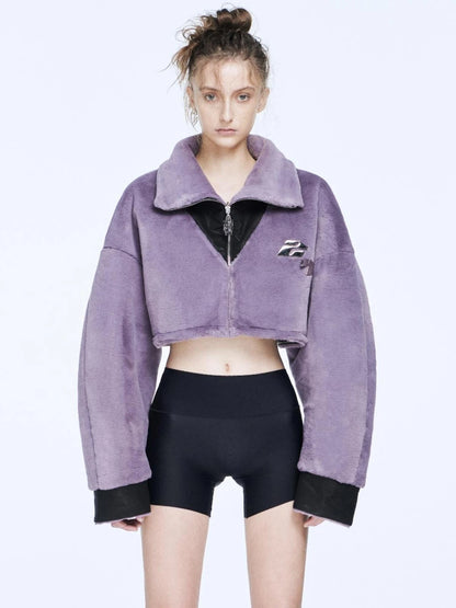 Removable Faux Fur Jacket With Functional Design