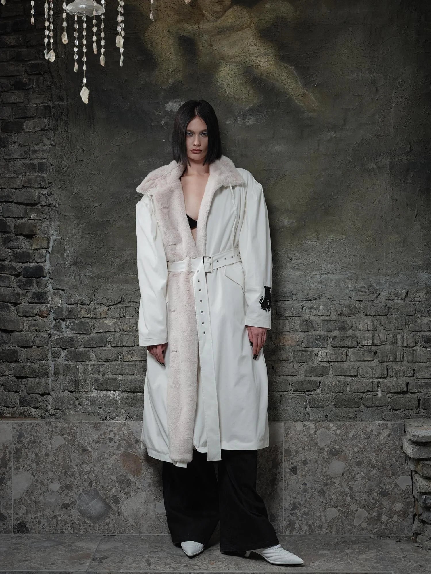 Reversible Faux Fur Leather Double Face Coat