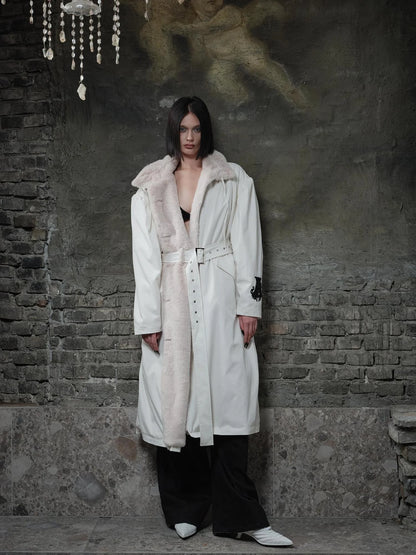 Reversible Faux Fur Leather Double Face Coat