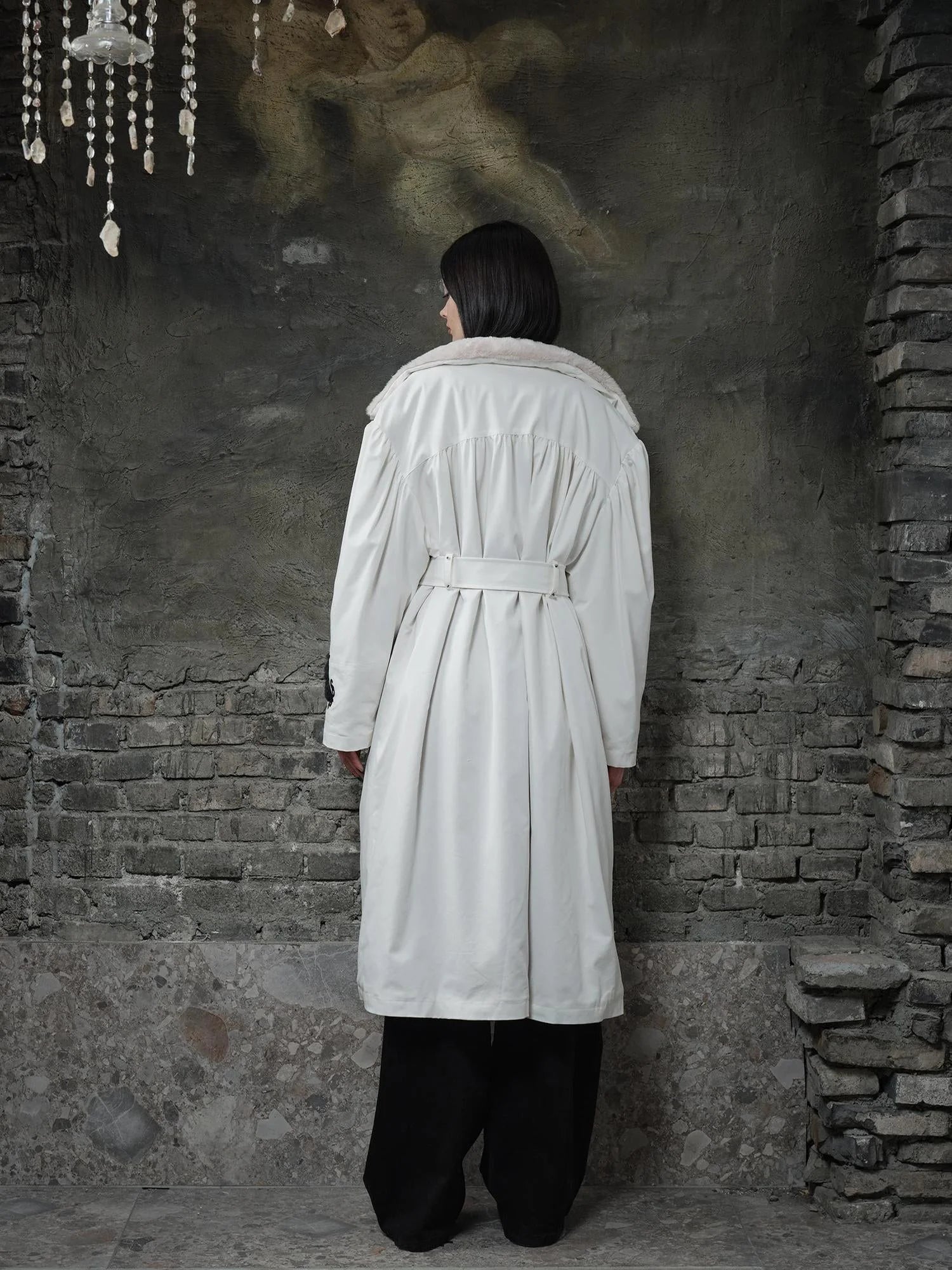 Reversible Faux Fur Leather Double Face Coat