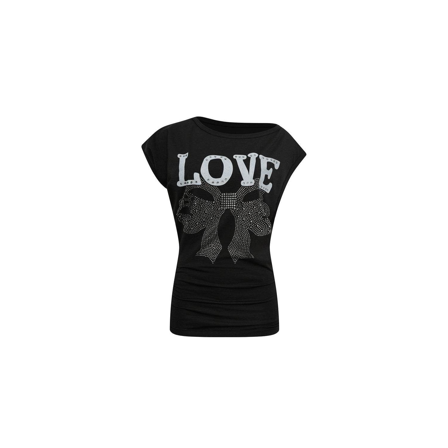 24ans Rivet T-Shirt In Black And White MISSTT