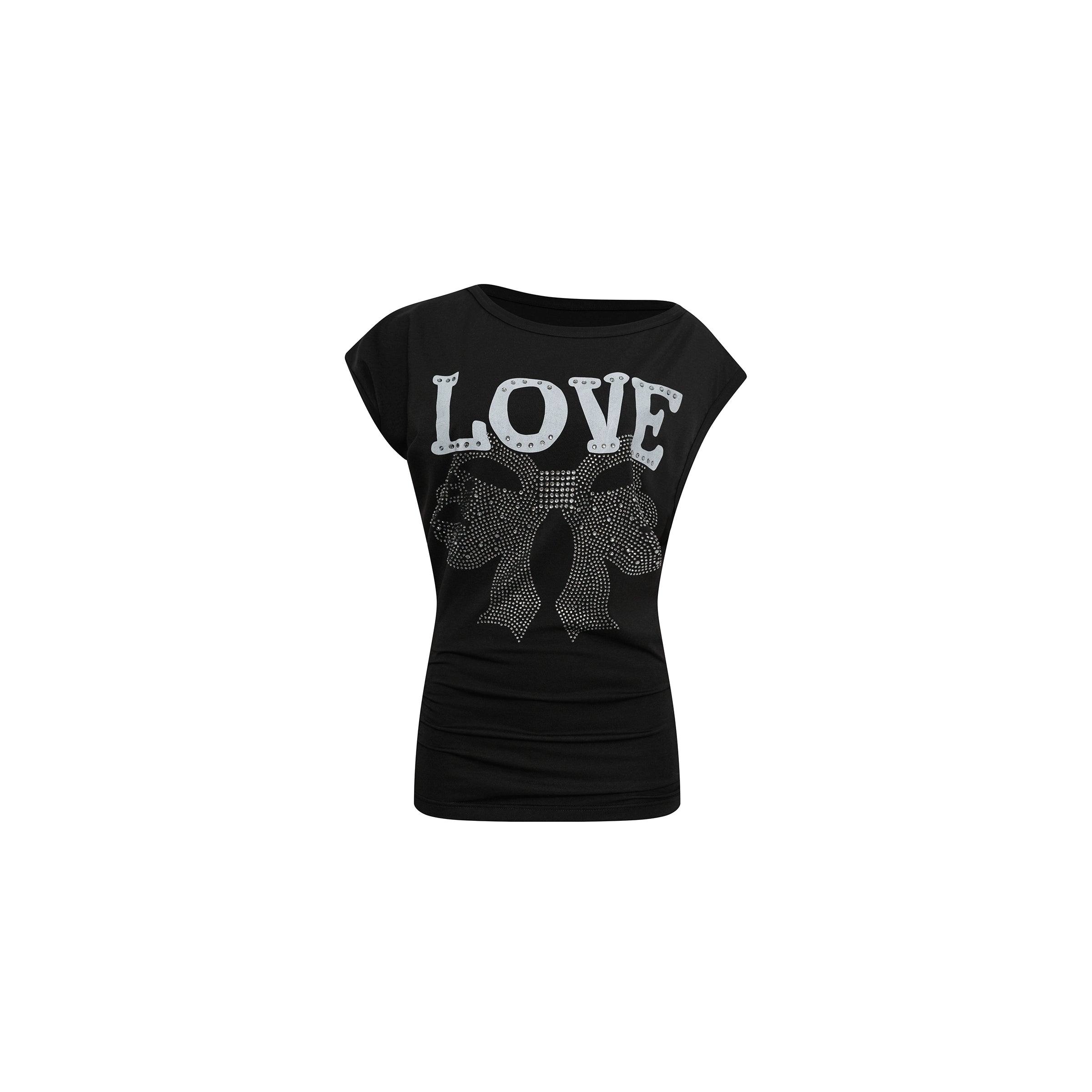 24ans Rivet T-Shirt In Black And White MISSTT