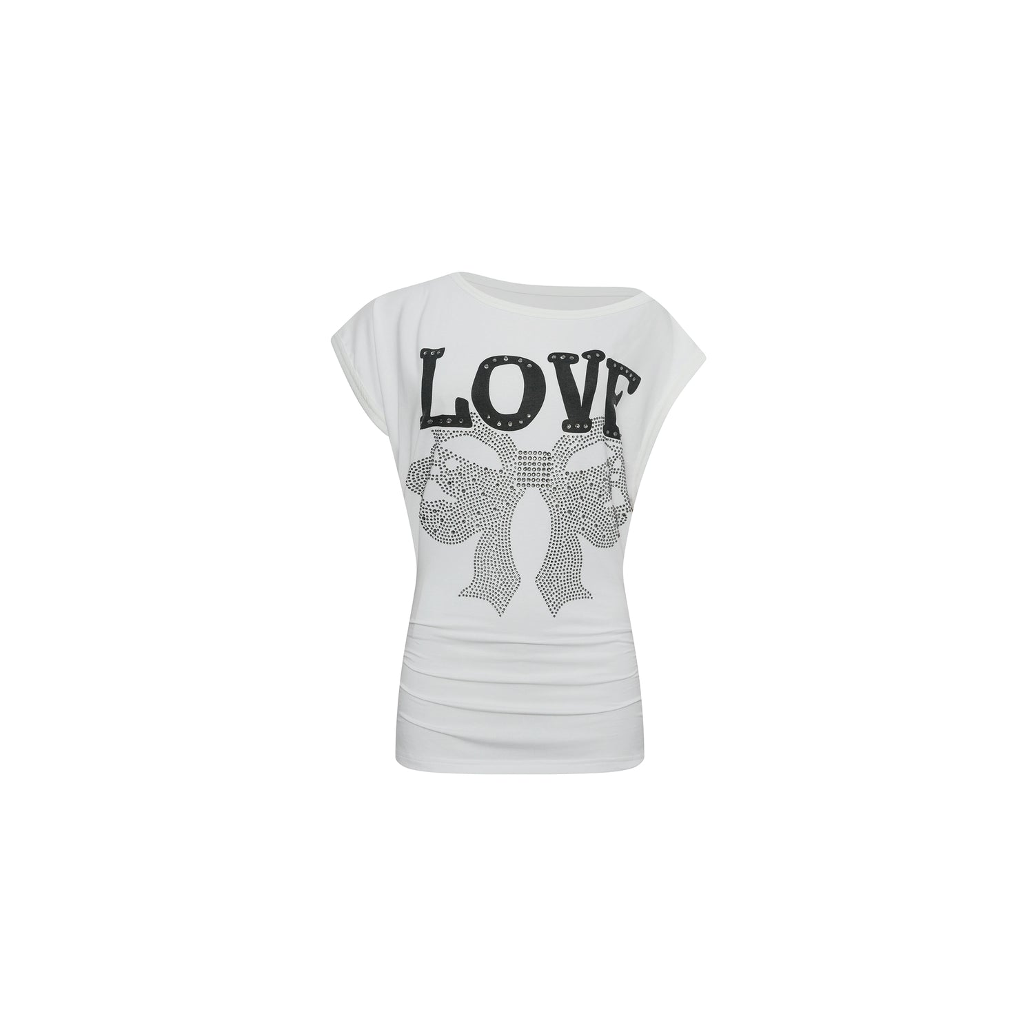 24ans Rivet T-Shirt In Black And White MISSTT