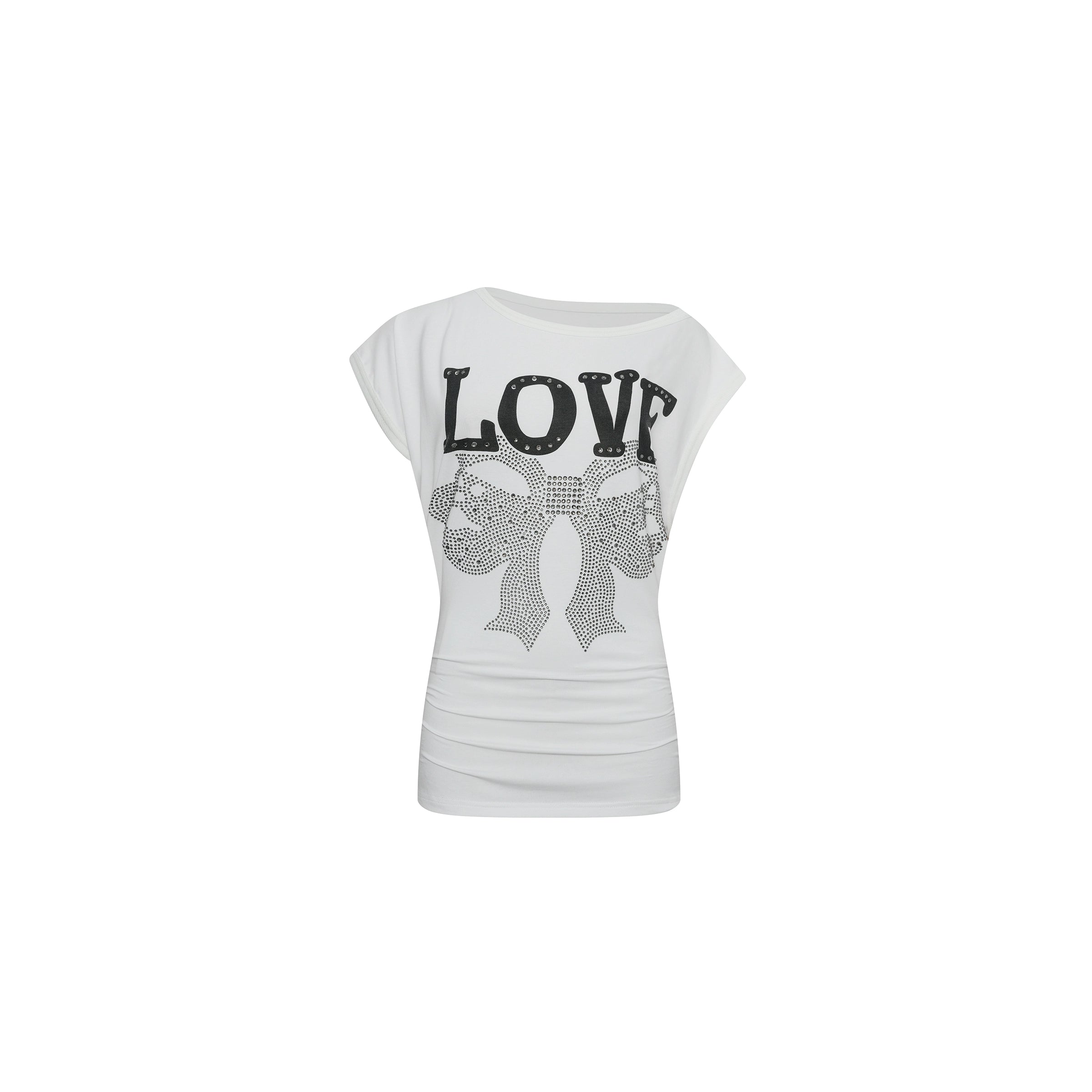 24ans Rivet T-Shirt In Black And White MISSTT
