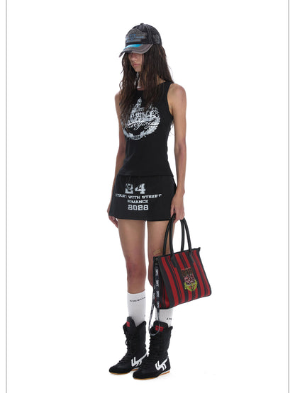 24ans Romance Street Punk Drawstring Shorts
