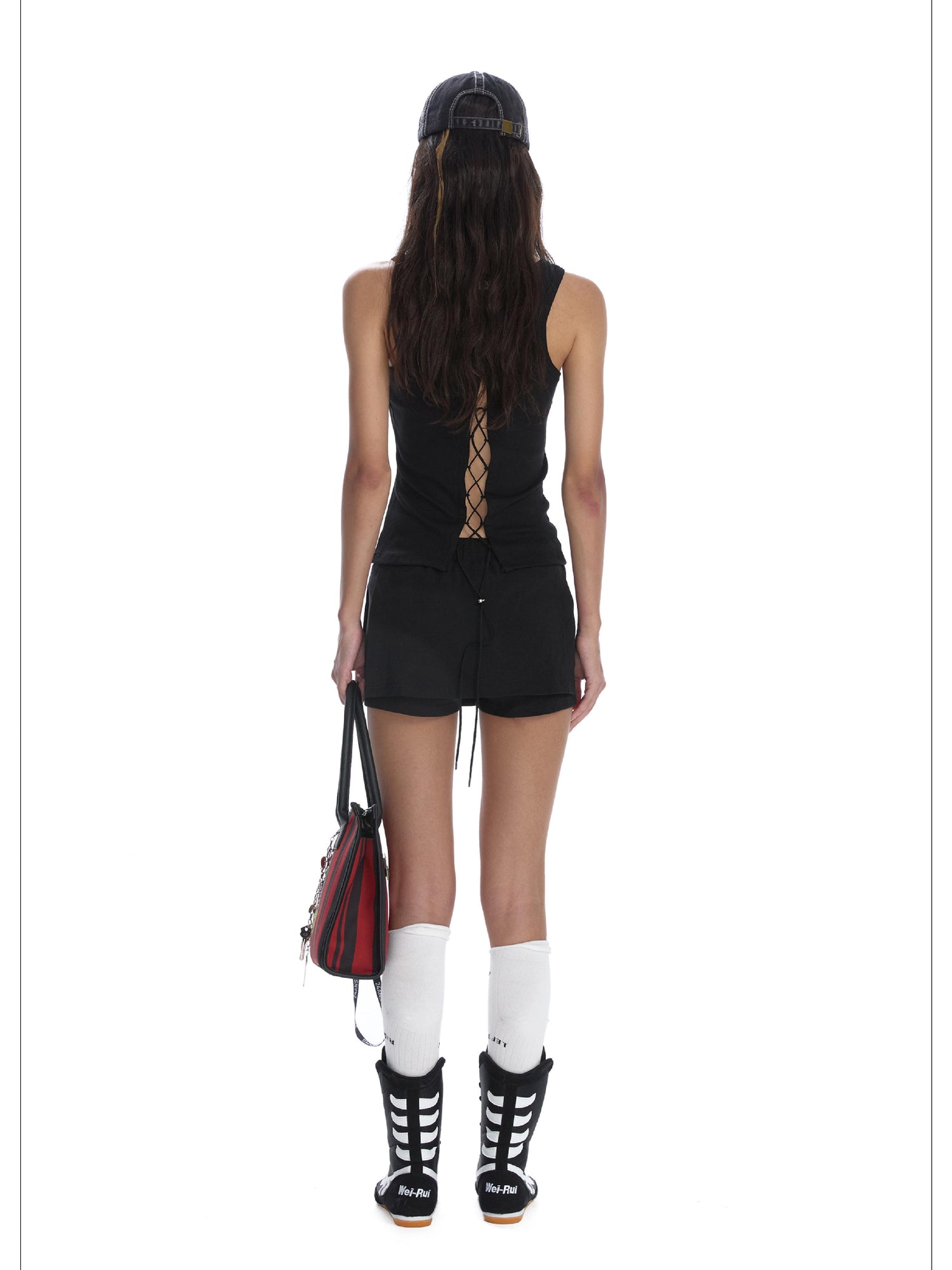 24ans Romance Street Punk Drawstring Shorts