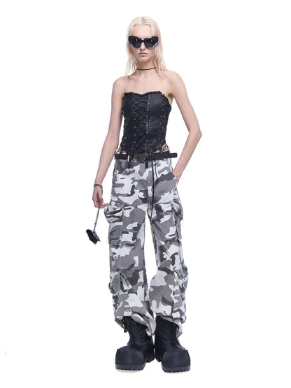 24ans Satin Bustier Lace Top And Skirt Set