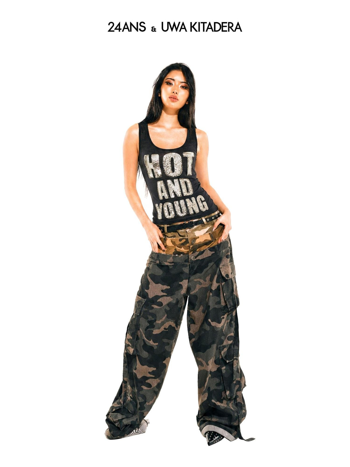24ans Sequined Embroidered Letter And Figure Women&
