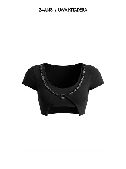24ans Sexy Faux Two Piece Slim Fit Women&