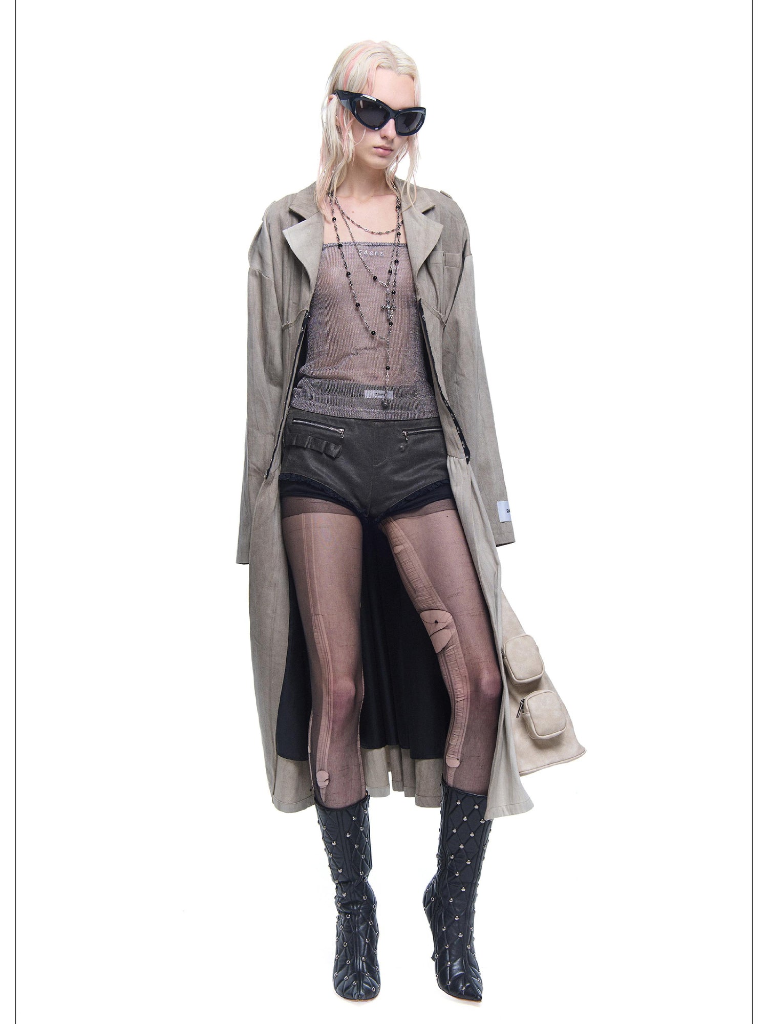 24ans Sheer Rayon Blend Slip Dress With Lace Trim