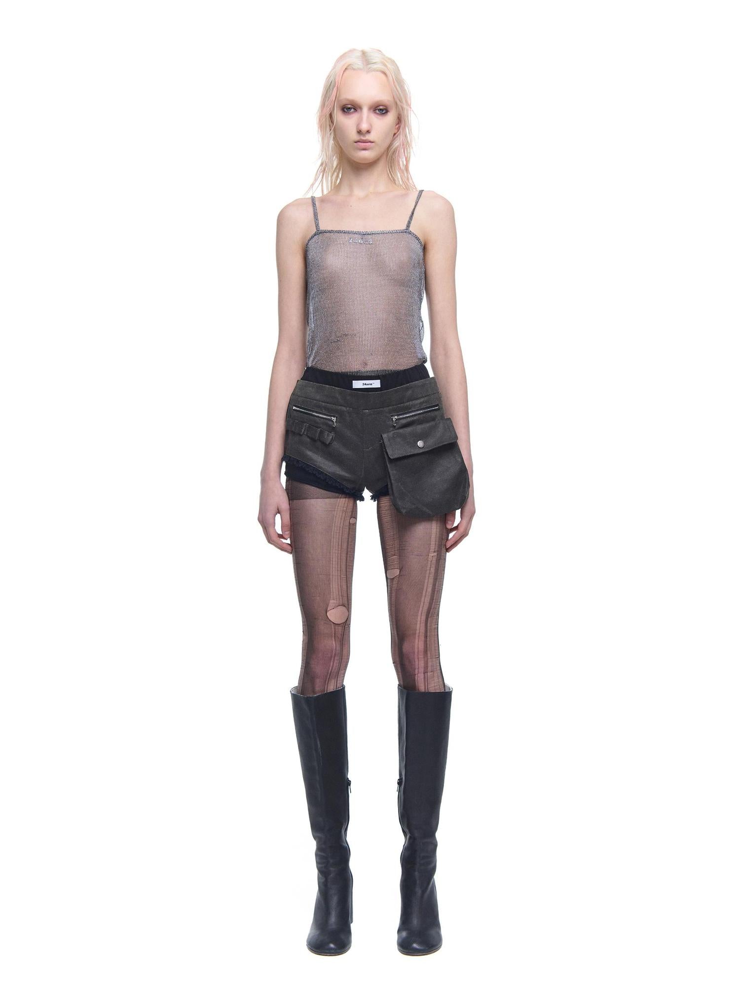 24ans Sheer Rayon Blend Slip Dress With Lace Trim
