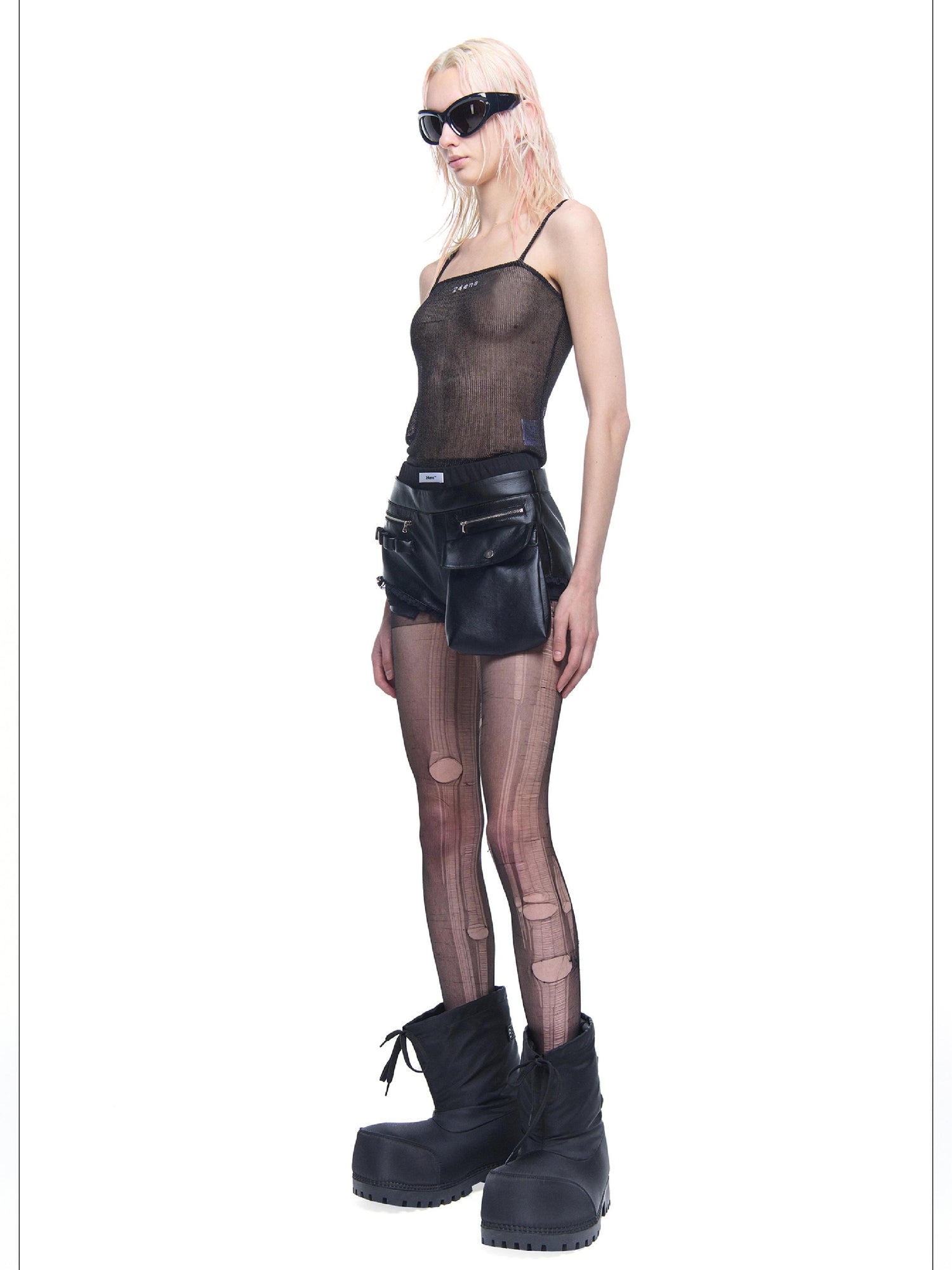 24ans Sheer Rayon Blend Slip Dress With Lace Trim
