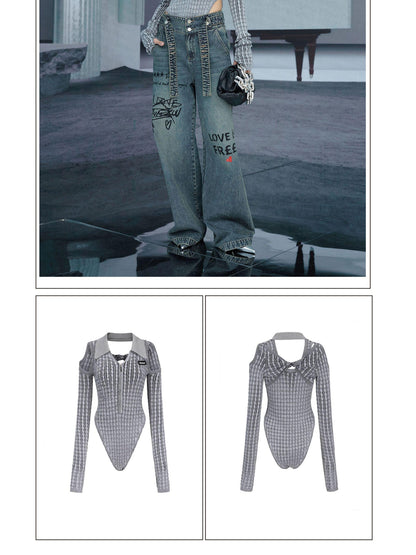 24ans Slim Fit Cutout Back Bodysuit