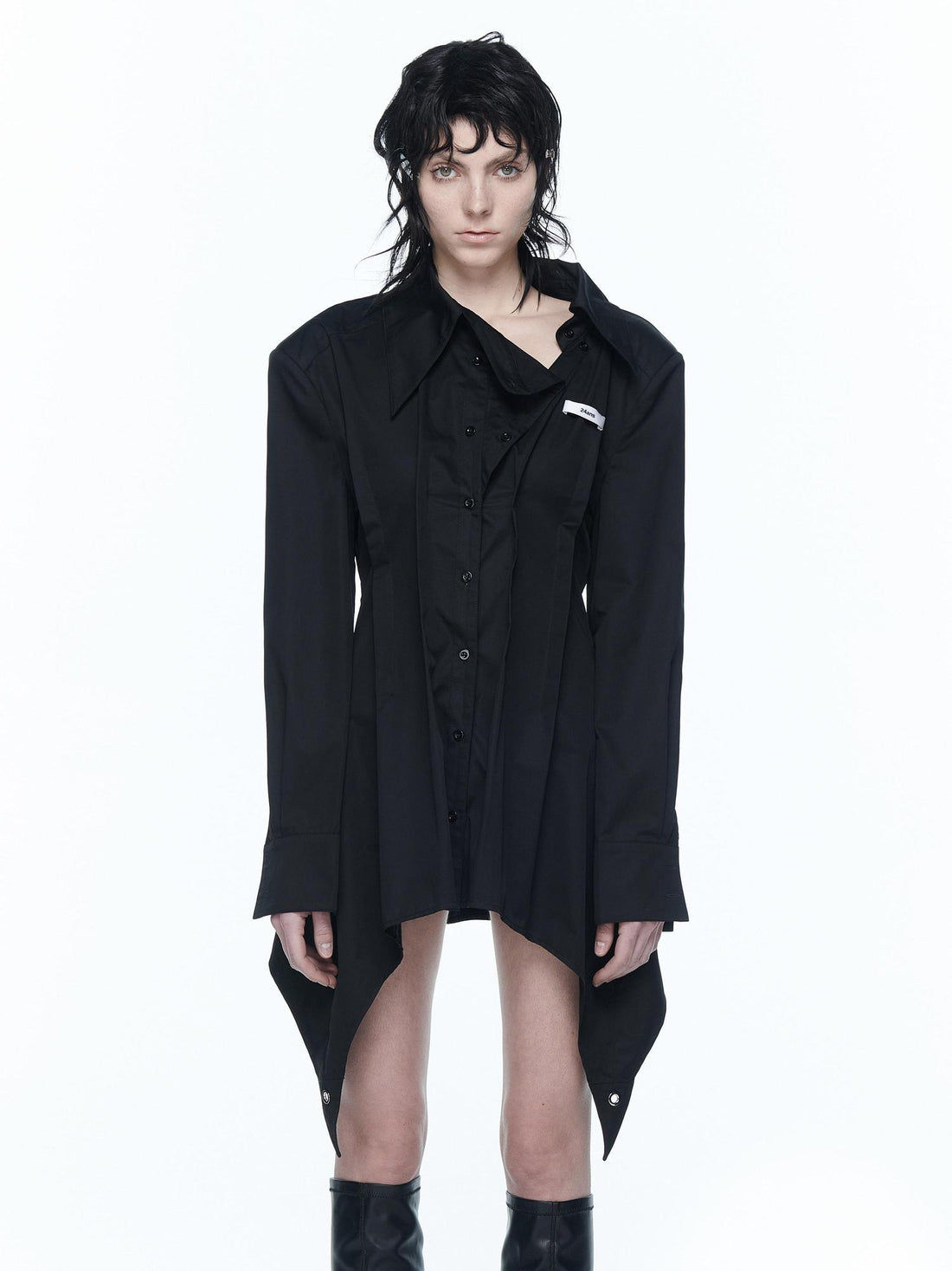 24ans Slinky Waist Tie Shirt Dress