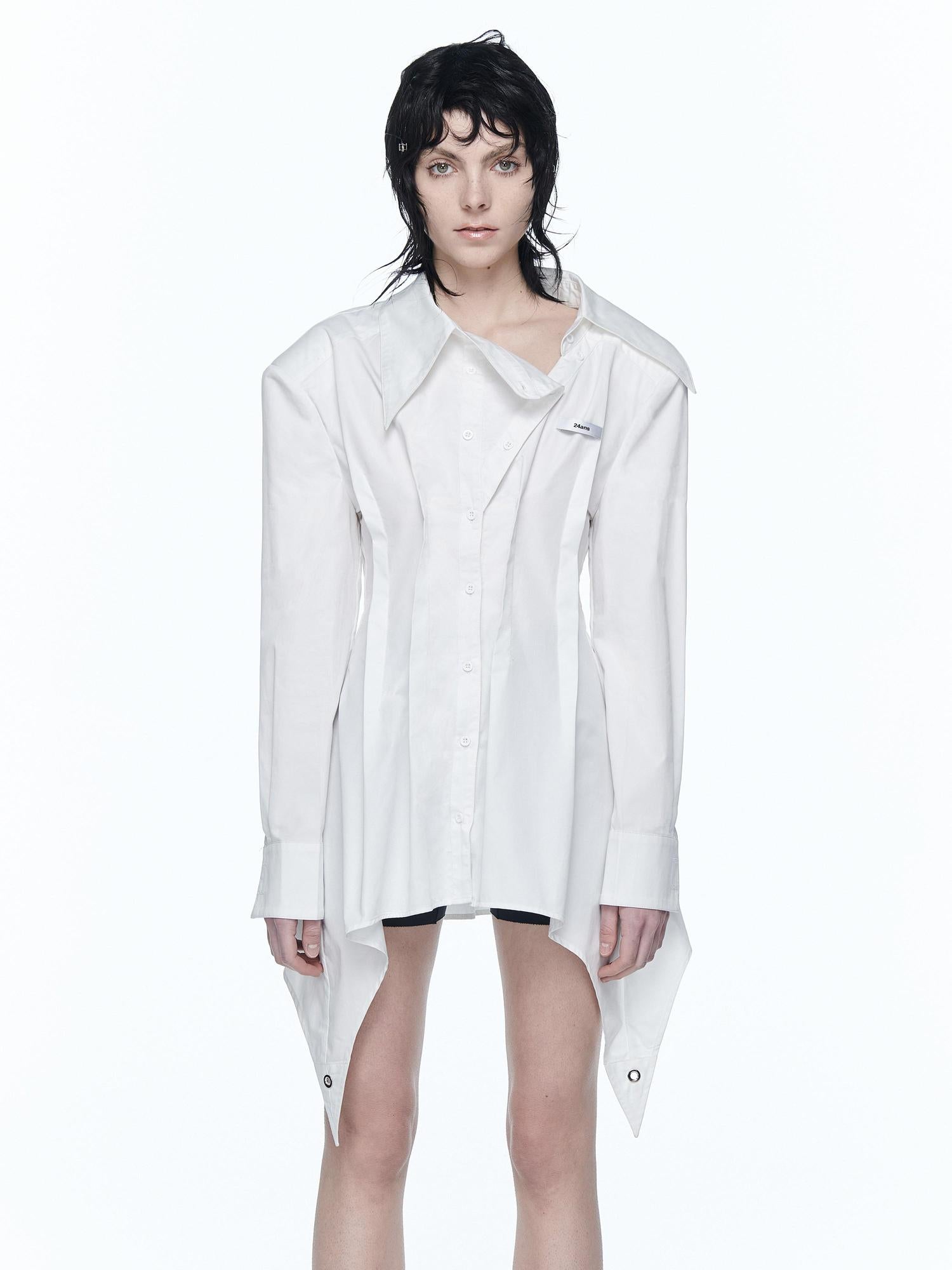 24ans Slinky Waist Tie Shirt Dress
