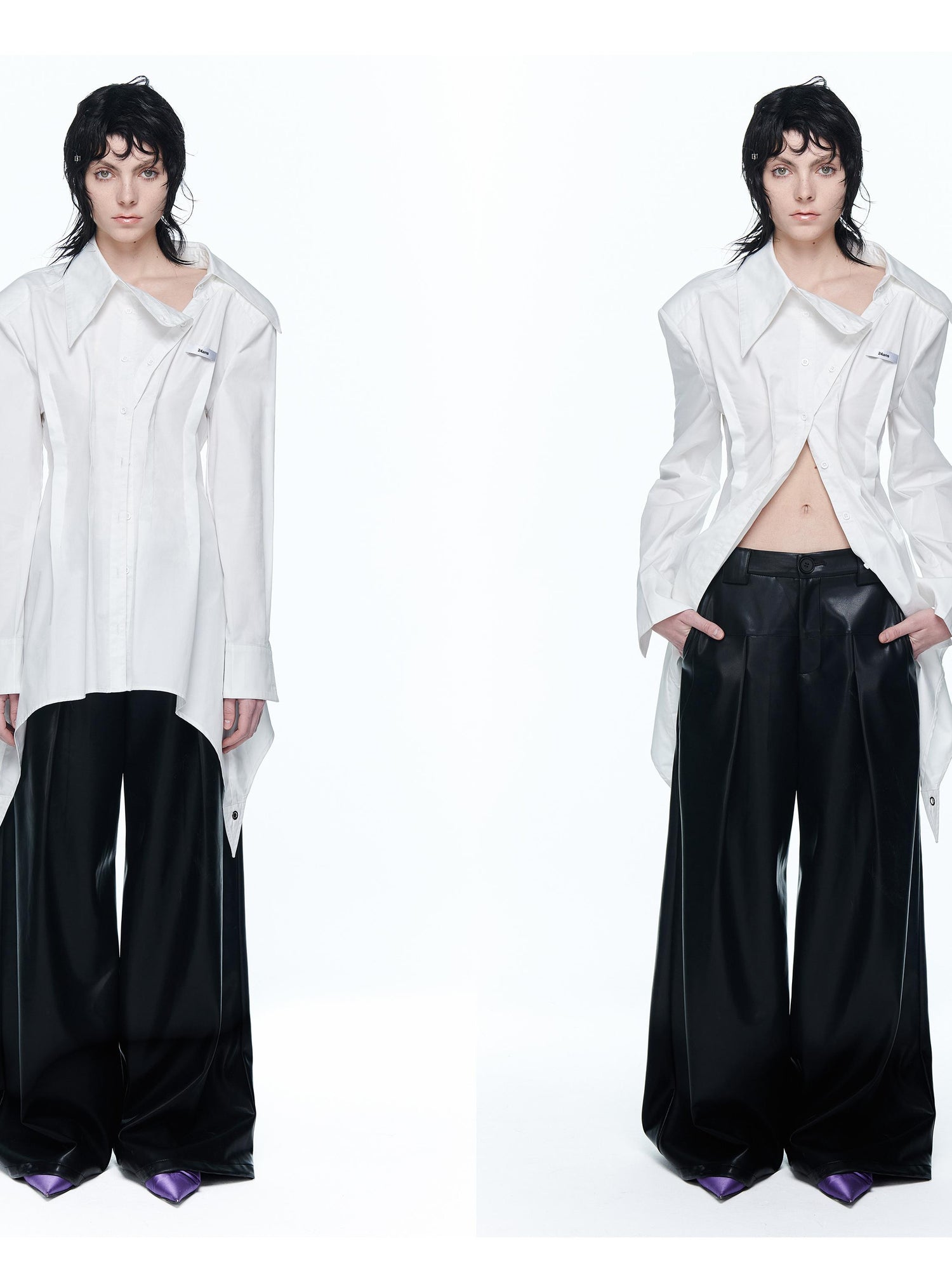 24ans Slinky Waist Tie Shirt Dress