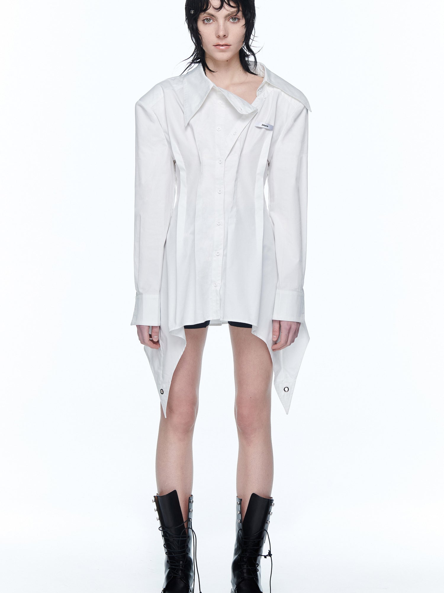 24ans Slinky Waist Tie Shirt Dress