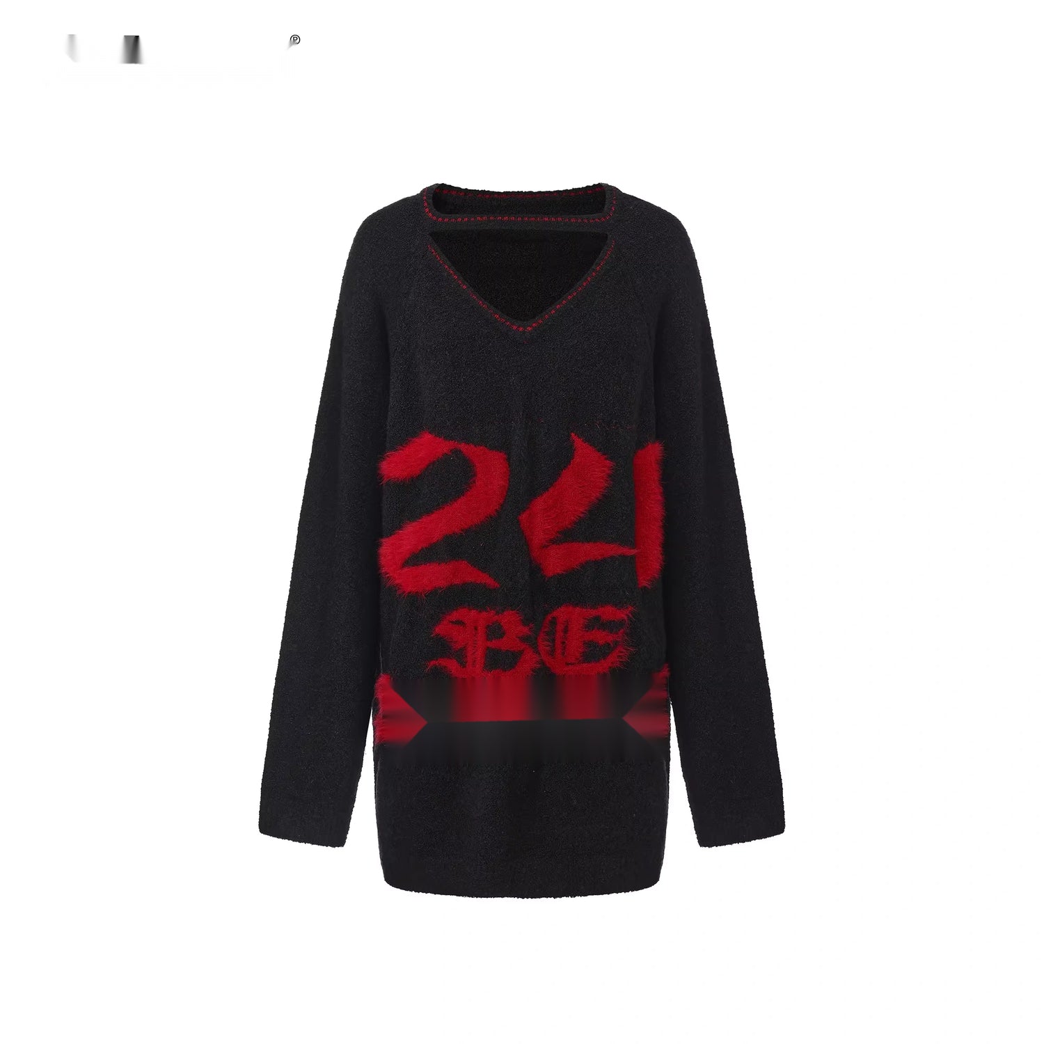 24ans_Slogan_V-neck_Knit_Sweater_MISSTT