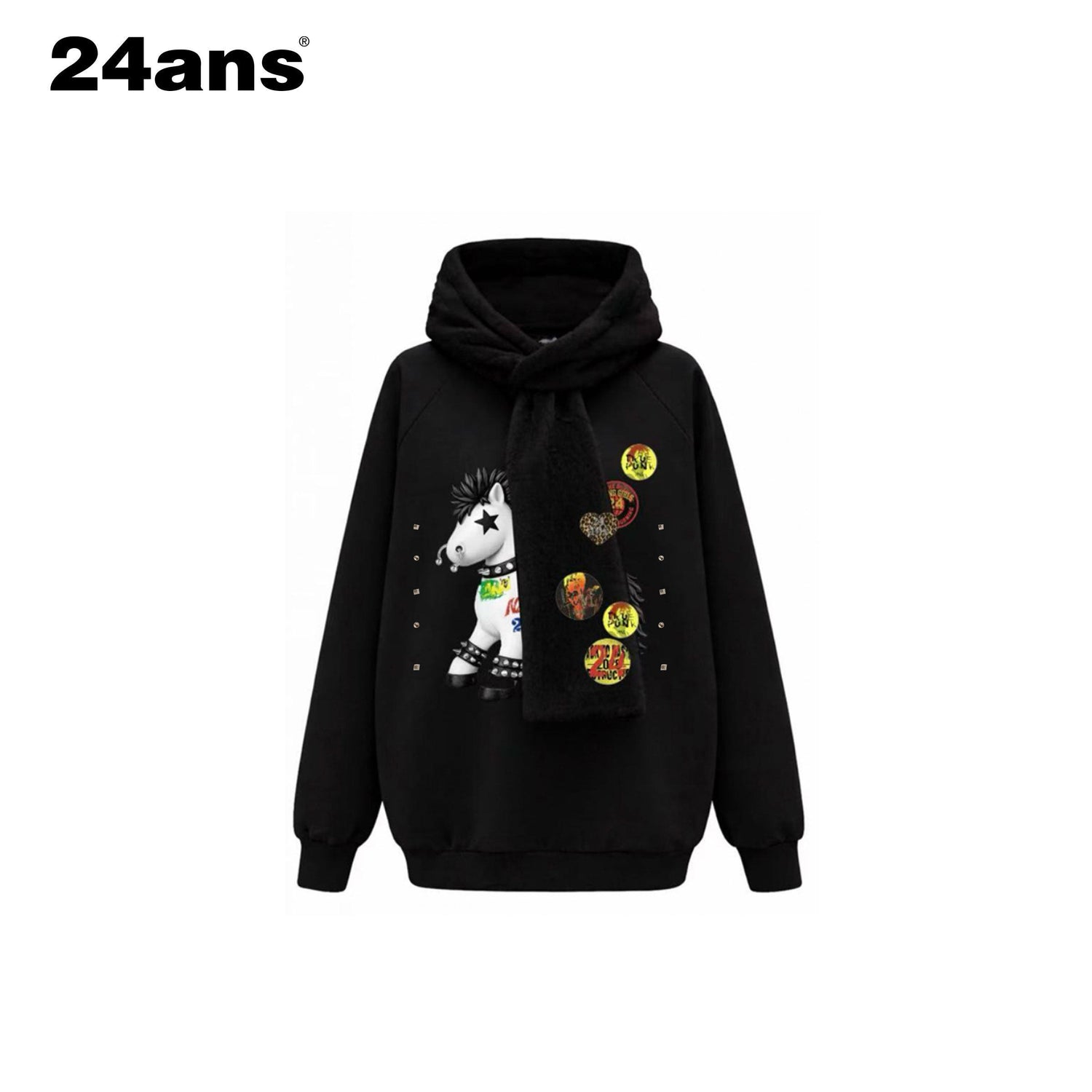 24ans_Soft_Polyester_Cotton_Blend_Oversized_Hooded_Badge_Patch_Unisex_Casual_Hoodies_MISSTT