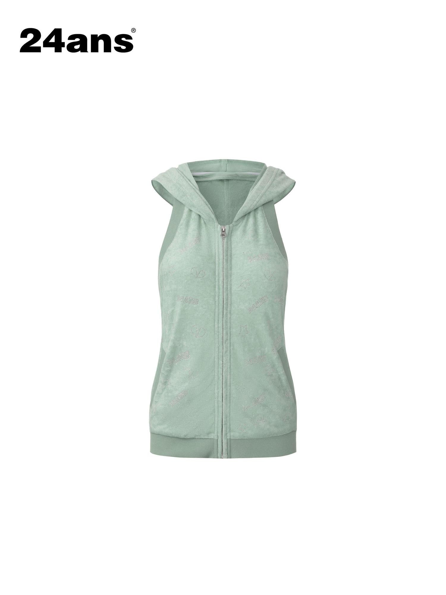 24ans Soft Ribbed Letter Crop Vest Mini Skirt Women Two Piece Knit Top &amp; Skirt Sets