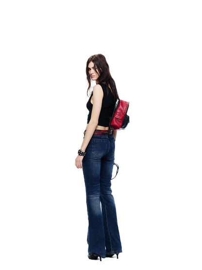 24ans Square Metal Rhinestone One Shoulder Shaping Women&