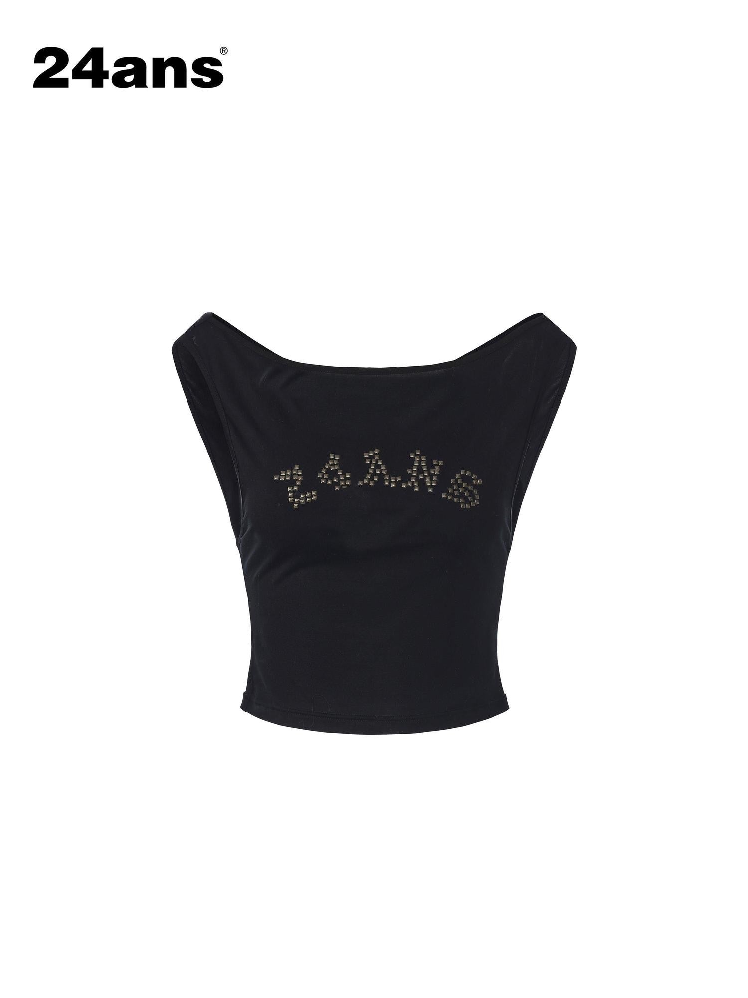 24ans Square Metal Rhinestone One Shoulder Shaping Women&