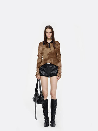 24ans Square Toe Flat Ankle Boots With Studs And Pocket Design
