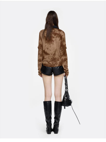 24ans Square Toe Flat Ankle Boots With Studs And Pocket Design