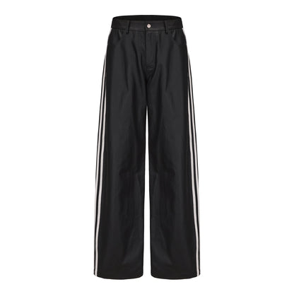 24ans_Straight_Leg_Cotton_Blend_Leather_Pants_MISSTT