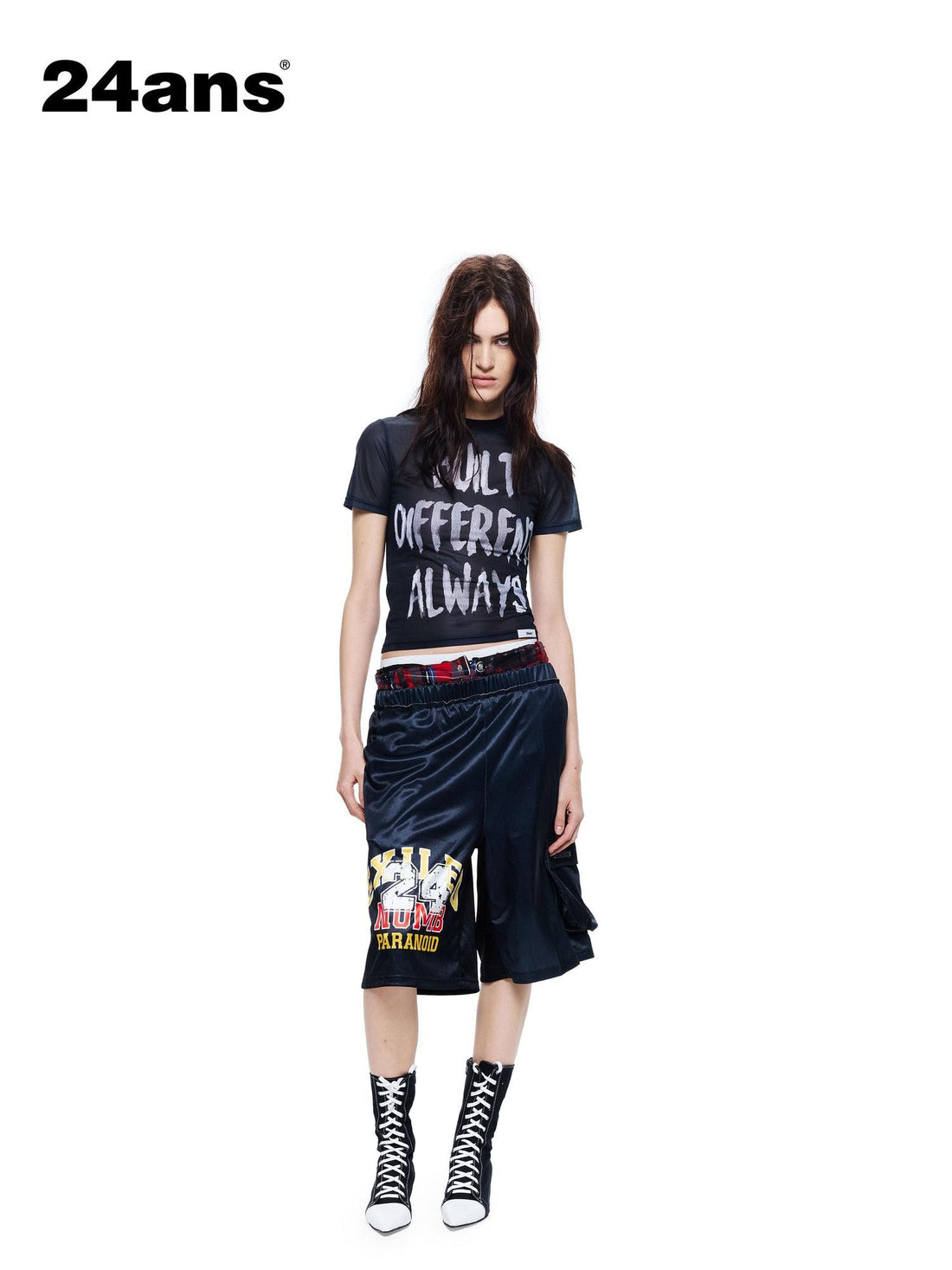 24ans Street Breathable Mesh Heat Transfer Print Women&
