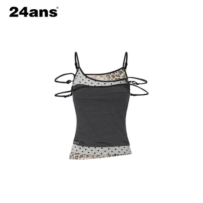 24ans_Striped_Print_Faux_Layered_Fabric_Splice_Cropped_Women&