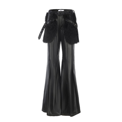 24ans_Suede_Flared_Trousers_With_Multi_Pleat_Detailing_MISSTT