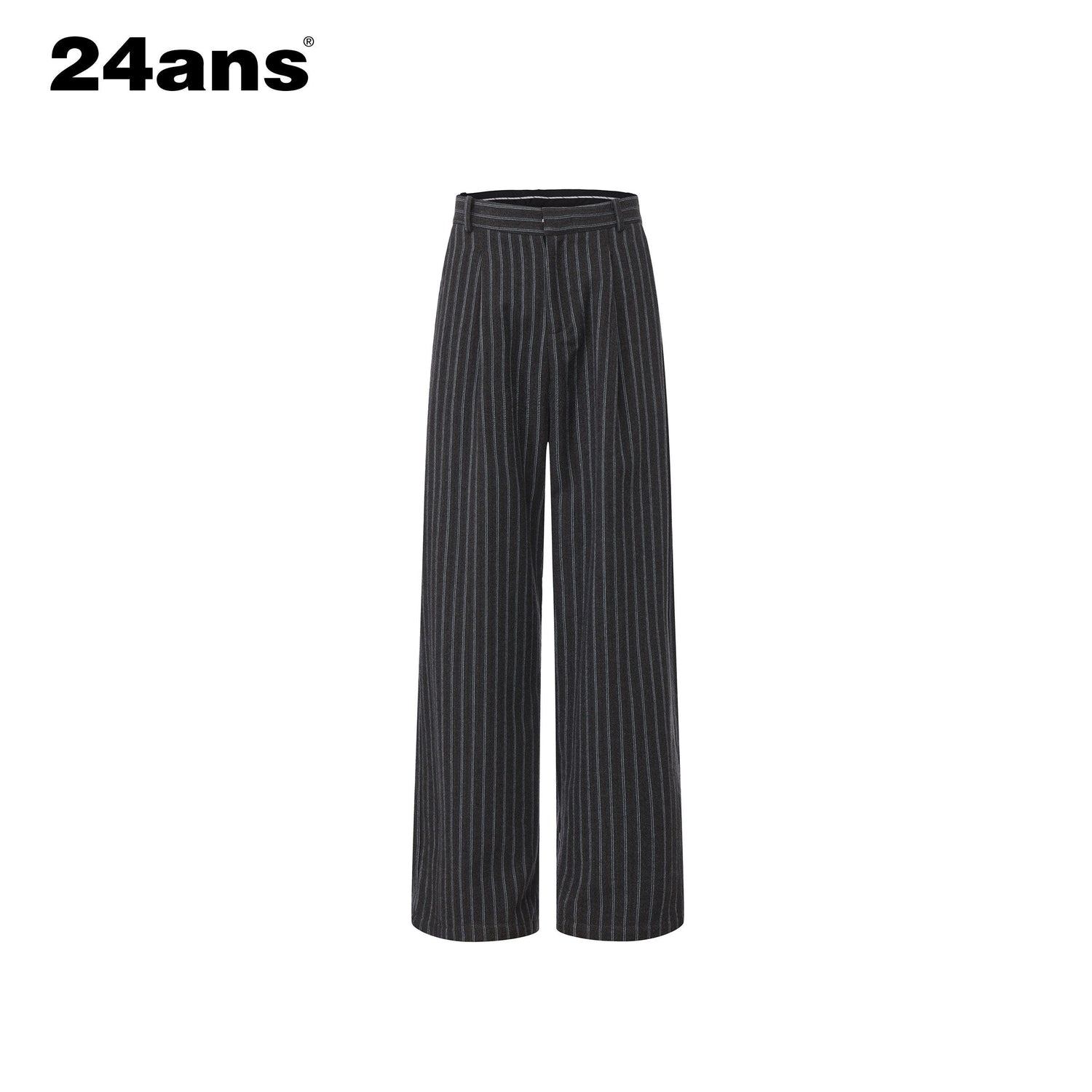 24ans_Tailored_Straight_Leg_Mid_Rise_Long_Length_Deep_Gray_Office_Commuter_Pants_MISSTT