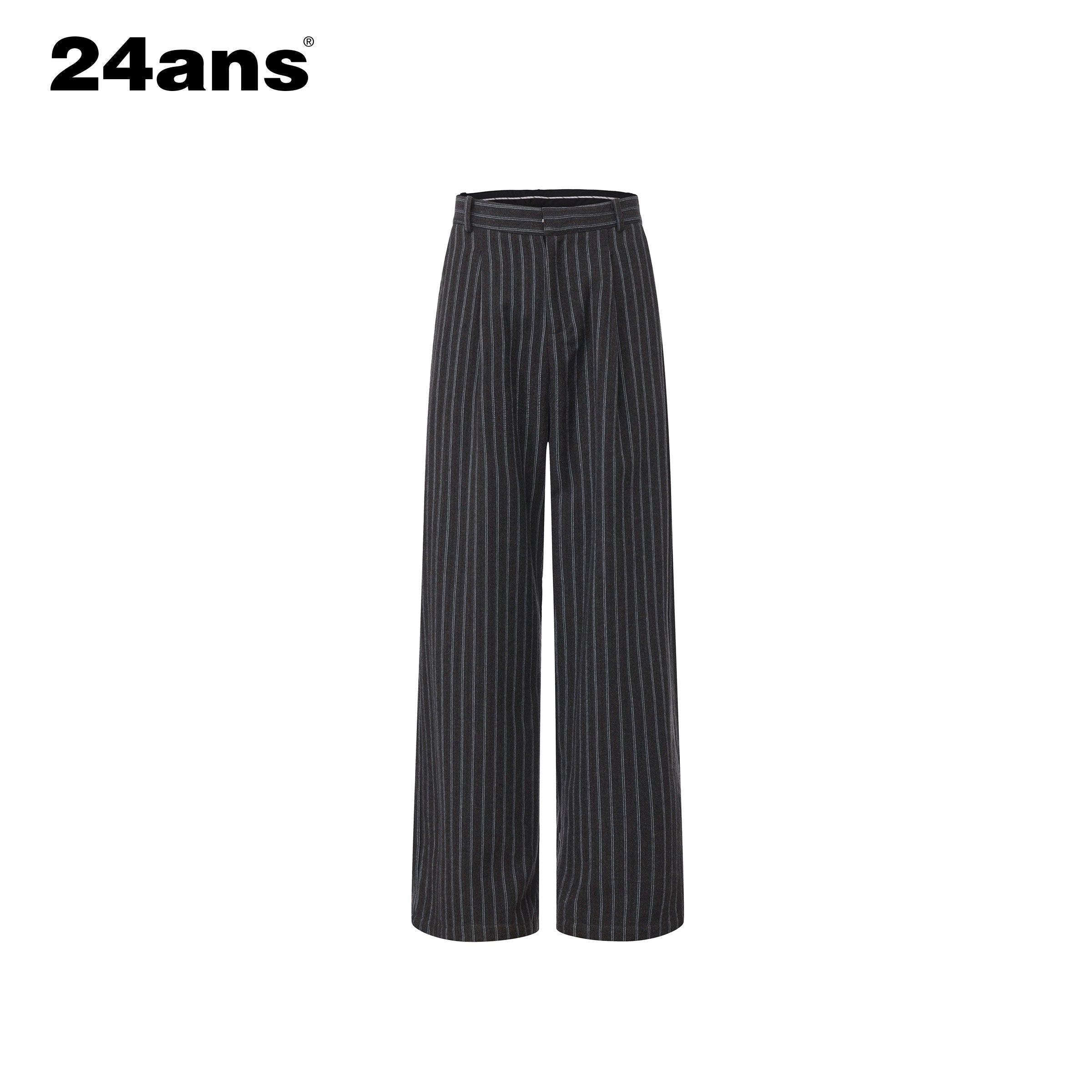 24ans_Tailored_Straight_Leg_Mid_Rise_Long_Length_Deep_Gray_Office_Commuter_Pants_MISSTT