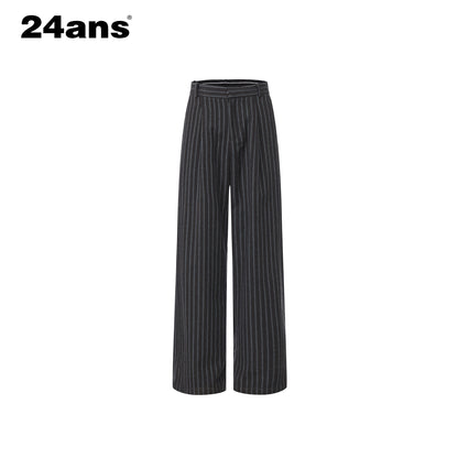 24ans_Tailored_Straight_Leg_Mid_Rise_Long_Length_Deep_Gray_Office_Commuter_Pants_MISSTT