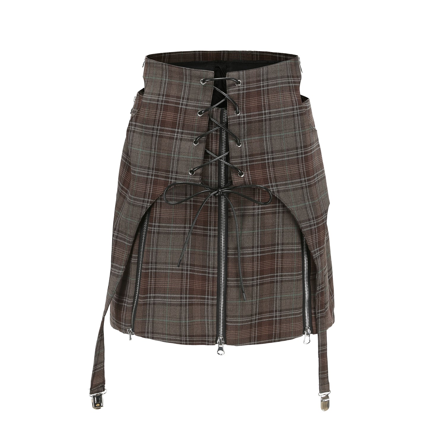 24ans Tartan Suit Wool Skirt Set 2024 Autumn Winter MISSTT